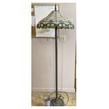 Tiffany-style Stained Glass Floor Lamp. 64" Tall