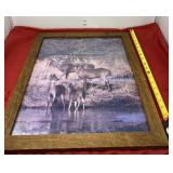 Framed Deer Picture. 18.5" x 22.5"