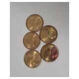 5 sacagawea dollars 2000 and 2001