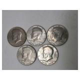 5 1976 Kennedy Half Dollars