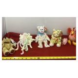 Beanie Babies, Stuffed Bear and Octopus