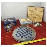 Dominoes, Slinky and Marble Game