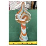 Vintage, Hand-Blown Glass Vase, often styled as a