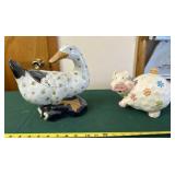 Pig and Duck Figurine