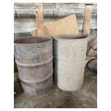Two Steel 55 Gal Barrels