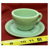 Fire King Jadeite Cup and Saucer Set
