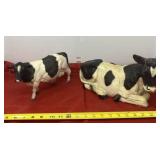 Black and White Holstein Cow Figurines