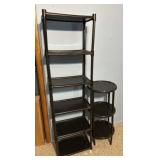 Pair of Black Shelving Units