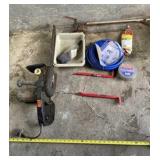 Remington Chainsaw, Pry Bars, Air Hose, and More