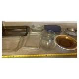 Pyrex Pie Pans and Cake Pans with Bowls and