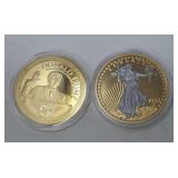 Donald Trump Coin and A 1933 Liberty Copy Coin