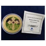 Stations of the Cross Coin Layered in 24 Karat