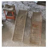 Two Drive on Ramps and Work Bench Stool