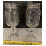 Two Ball Mason Quart Jar Glasses