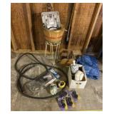 Hose with Brush, Cleaners, Flower Planters