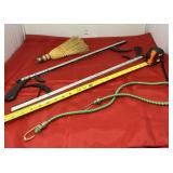 Small Hand Broom, Grabbers and Bungee Cord