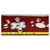 Taiwan Rose Mini Tea Set and Floral Gold Trimmed