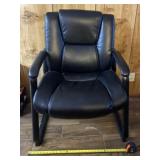 Vinyl and Metal Plush Chair