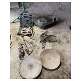 Disk Blades, Oil Can, and Everything on Floor
