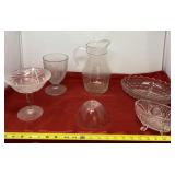 Vintage Cut Crystal Compote, Jeanette Glass Iris