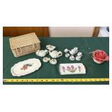 Miniature Tea Sets and Floral Decor