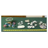 Miniature Tea Sets and Decorative Garden Figurines