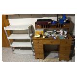 Desk with Office Supplies 42.5"x45" and 4 Tier