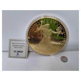 Double Eagle $20 Style 1933 Gilded 24k Gold Fantas