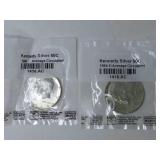Two 1964 Kennedy Silver Half Dollars