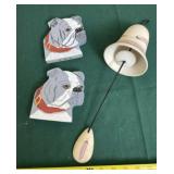Indian Feather Wind Chime and Handmade Bulldog
