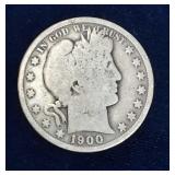 1900 Barber Silver Half Dollar