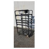Plastic cart on casters 31" W 23" D 61" T