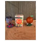 3 bird feeders glass hummingbird