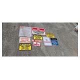 Metal and plastic signs