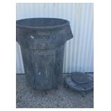Rubbermaid Commercial trash can on Dolly comes