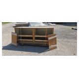 7 ft counter four drawers pull out drawers oak