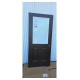 New 36-in steel entry door with window that has