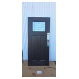 New 36-in entry door with beveled glass window