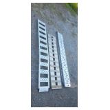 Three aluminum trailer ramps two 88" & one 73"