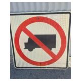 30"X30" commercial no truck sign