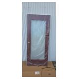 36-in door with full glass commercial grade