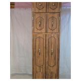 Dark 78" t formica linen cabinet 22"  X