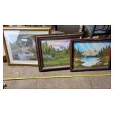 Wood Framed Paintings and Framed Print