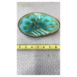 Vintage Footed Treasure Craft Ashtray - Made in