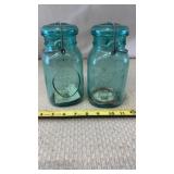 Ball Ideal Blue Mason Jar Bicentennial Eagle Wire