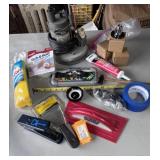 Submersible Sump Pump, Sink Stoppers, Tape,
