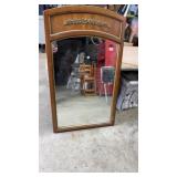 27.5 x 46 in wood framed Mirror