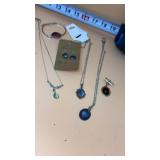 Costume Jewelry Stone Pendant Necklaces, Bracelet