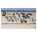 Silver Toned Hammered Earrings and