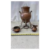 1900s Universal copper coffee percolator set,